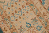 handmade Traditional Kafkaz Chobi Ziegler Green Tan Hand Knotted RECTANGLE 100% WOOL area rug 10 x 14
