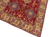handmade Geometric Kazak Red Beige Hand Knotted RECTANGLE 100% WOOL area rug 6x8