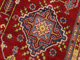 handmade Geometric Kazak Red Beige Hand Knotted RECTANGLE 100% WOOL area rug 6x8