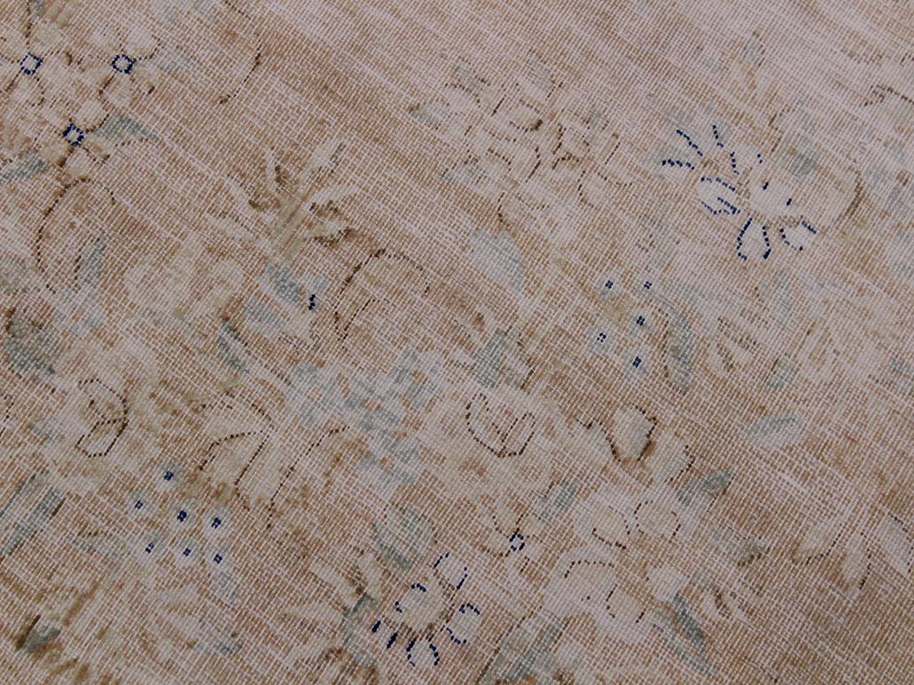 handmade Vintage Brown Blue Hand Knotted RECTANGLE 100% WOOL area rug 10x13