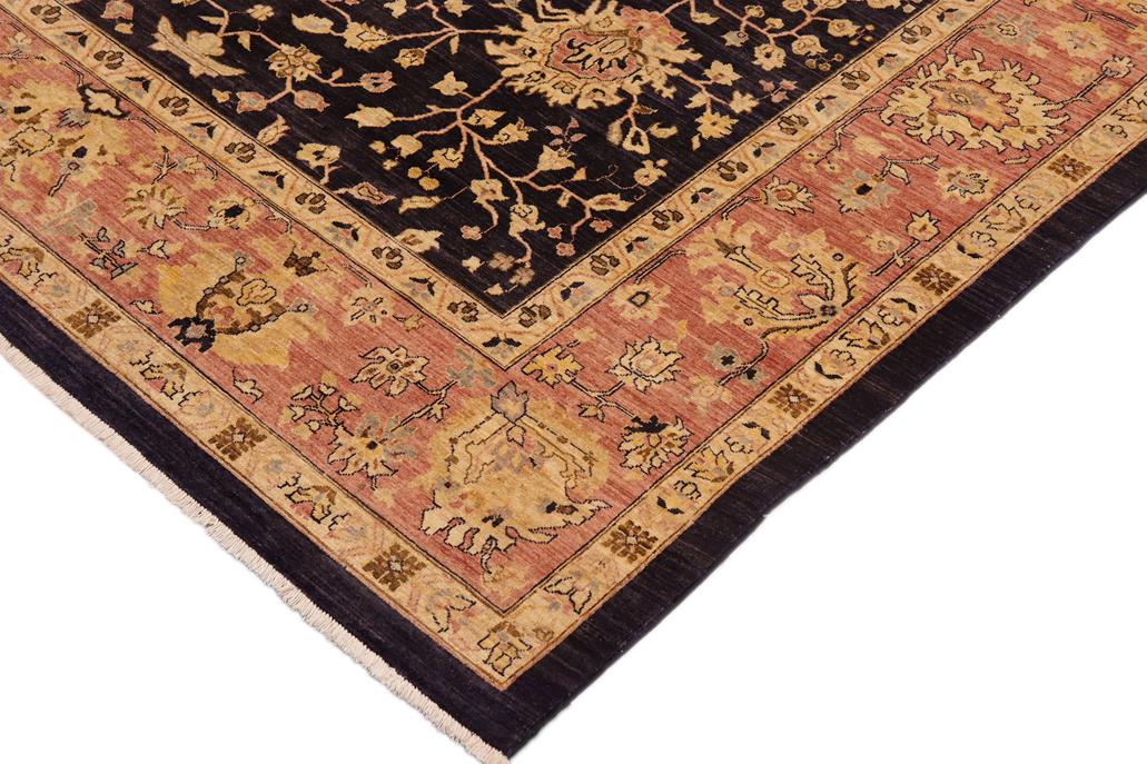 handmade Traditional Kafkaz Chobi Ziegler Blue Red Hand Knotted RECTANGLE 100% WOOL area rug 10 x 13