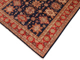 handmade Geometric Super Kazak Blue Red Hand Knotted RECTANGLE 100% WOOL area rug 8x10