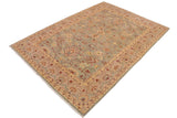 handmade Traditional Kafkaz Chobi Ziegler Green Tan Hand Knotted RECTANGLE 100% WOOL area rug 10 x 14