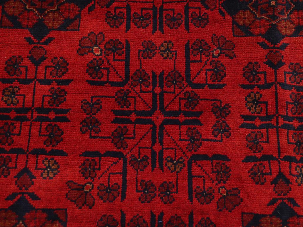 handmade Tribal Biljik Khal Muhammadi Red Blue Hand Knotted RECTANGLE 100% WOOL area rug 10x13