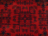 handmade Tribal Biljik Khal Muhammadi Red Blue Hand Knotted RECTANGLE 100% WOOL area rug 10x13