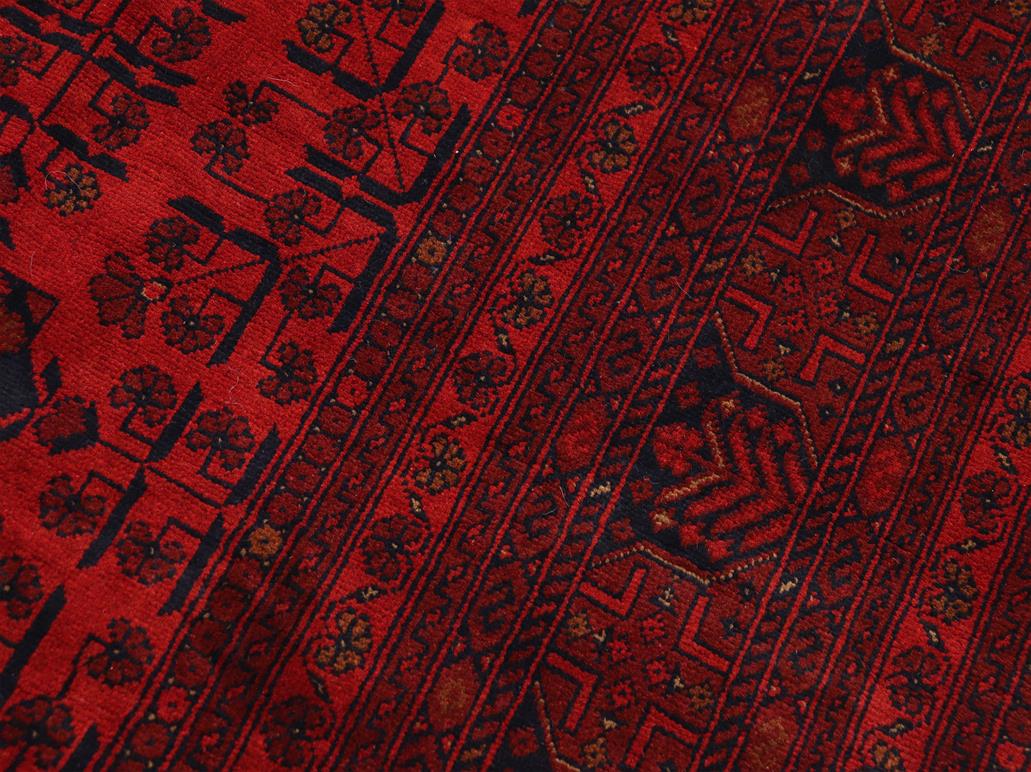 handmade Tribal Biljik Khal Muhammadi Red Blue Hand Knotted RECTANGLE 100% WOOL area rug 10x13