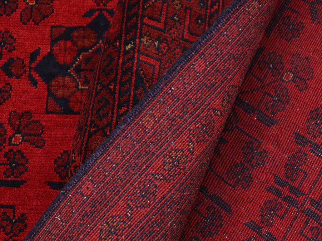handmade Tribal Biljik Khal Muhammadi Red Blue Hand Knotted RECTANGLE 100% WOOL area rug 10x13