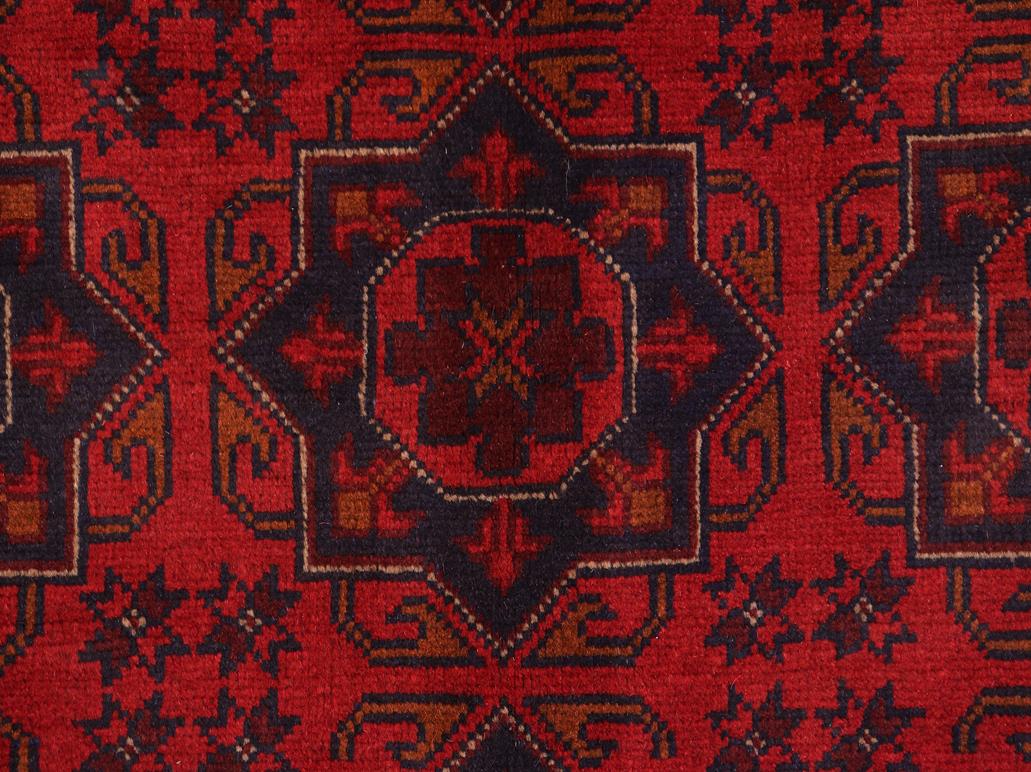 handmade Tribal Biljik Khal Muhammadi Red Blue Hand Knotted RECTANGLE 100% WOOL area rug 6x8