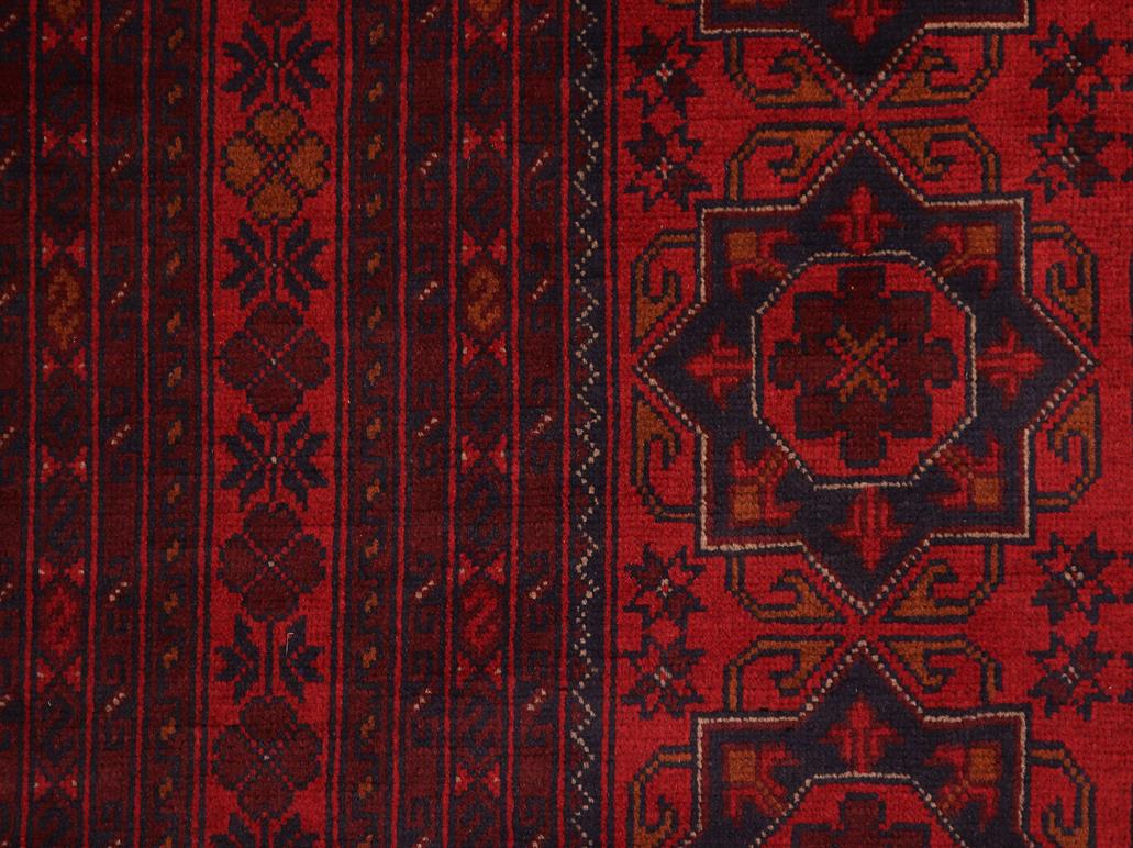handmade Tribal Biljik Khal Muhammadi Red Blue Hand Knotted RECTANGLE 100% WOOL area rug 6x8