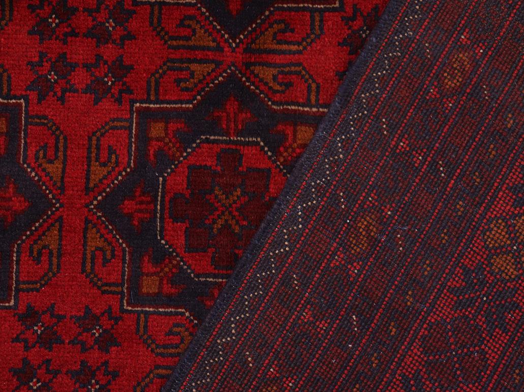 handmade Tribal Biljik Khal Muhammadi Red Blue Hand Knotted RECTANGLE 100% WOOL area rug 6x8