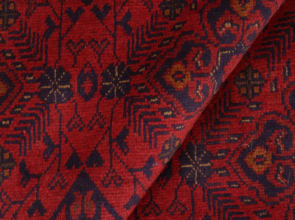 handmade Tribal Biljik Khal Muhammadi Red Blue Hand Knotted RECTANGLE 100% WOOL area rug 7x10