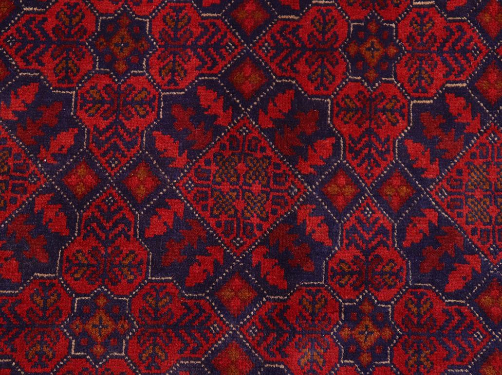 handmade Tribal Biljik Khal Muhammadi Red Blue Hand Knotted RECTANGLE 100% WOOL area rug 6x8