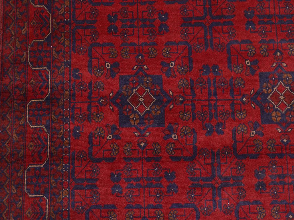 handmade Tribal Biljik Khal Muhammadi Red Blue Hand Knotted RECTANGLE 100% WOOL area rug 4x6