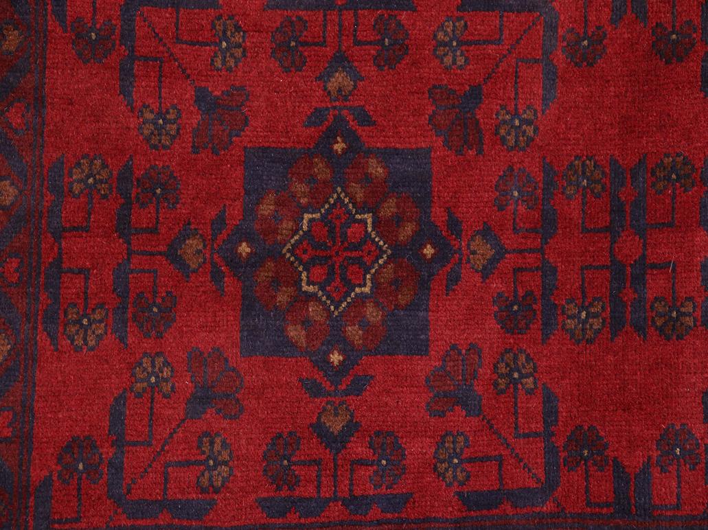handmade Tribal Biljik Khal Muhammadi Red Blue Hand Knotted RECTANGLE 100% WOOL area rug 6x8