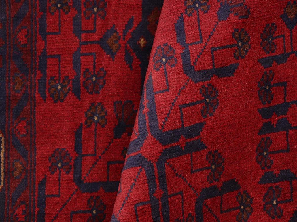 handmade Tribal Biljik Khal Muhammadi Red Blue Hand Knotted RECTANGLE 100% WOOL area rug 6x8