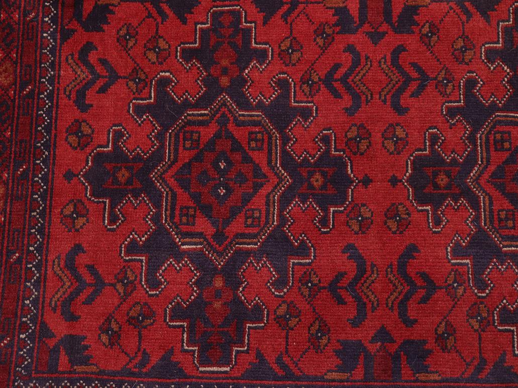 handmade Tribal Biljik Khal Muhammadi Red Blue Hand Knotted RECTANGLE 100% WOOL area rug 5x7
