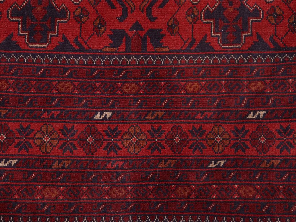 handmade Tribal Biljik Khal Muhammadi Red Blue Hand Knotted RECTANGLE 100% WOOL area rug 5x7