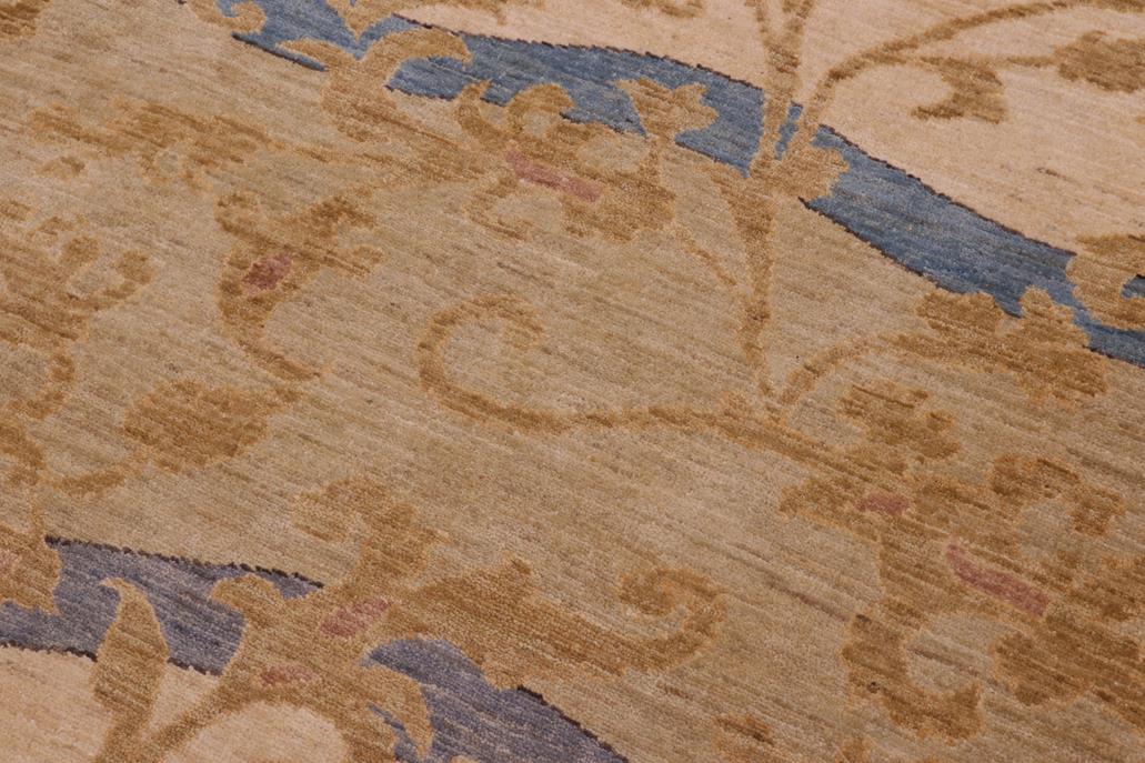 handmade Transitional Kafkaz Chobi Ziegler Green Blue Hand Knotted RECTANGLE 100% WOOL area rug 10 x 14