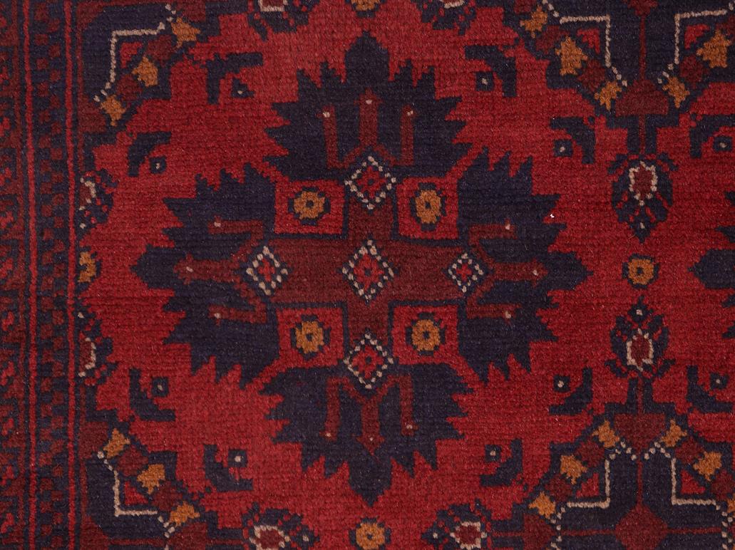 handmade Tribal Biljik Khal Muhammadi Red Blue Hand Knotted RECTANGLE 100% WOOL area rug 7x10