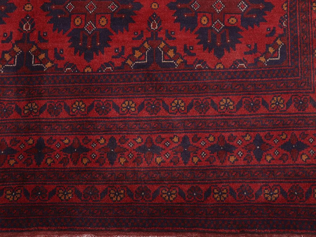 handmade Tribal Biljik Khal Muhammadi Red Blue Hand Knotted RECTANGLE 100% WOOL area rug 7x10