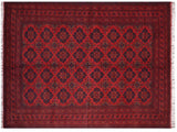 handmade Tribal Biljik Khal Muhammadi Red Blue Hand Knotted RECTANGLE 100% WOOL area rug 7x10