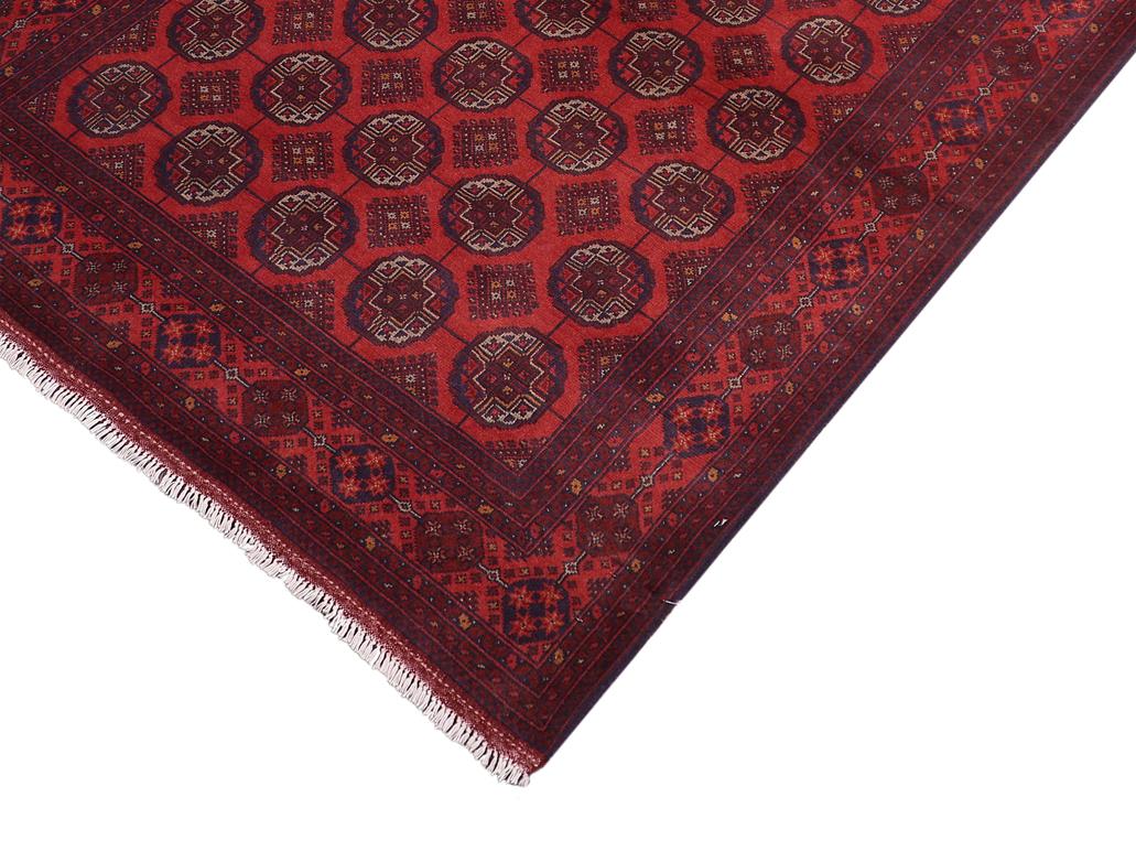 handmade Tribal Biljik Khal Muhammadi Red Blue Hand Knotted RECTANGLE 100% WOOL area rug 5x7