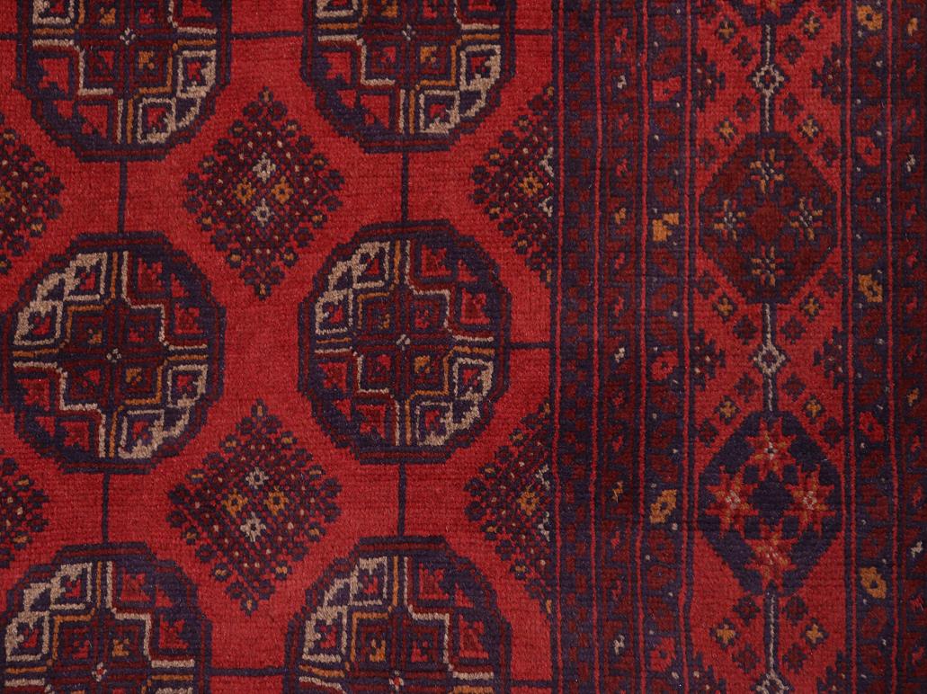 handmade Tribal Biljik Khal Muhammadi Red Blue Hand Knotted RECTANGLE 100% WOOL area rug 5x7