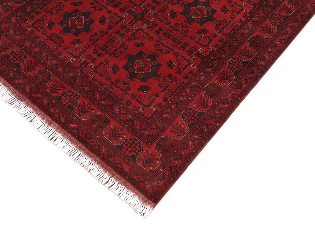 handmade Tribal Biljik Khal Muhammadi Red Blue Hand Knotted RECTANGLE 100% WOOL area rug 5x6