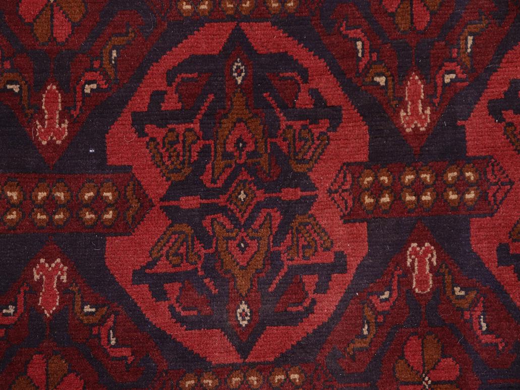 handmade Tribal Biljik Khal Muhammadi Red Blue Hand Knotted RECTANGLE 100% WOOL area rug 4x5