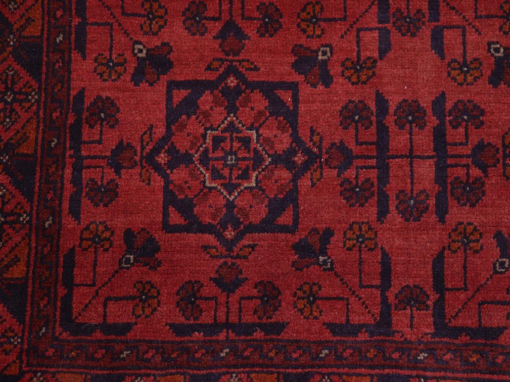 handmade Tribal Biljik Khal Muhammadi Red Blue Hand Knotted RECTANGLE 100% WOOL area rug 3x5