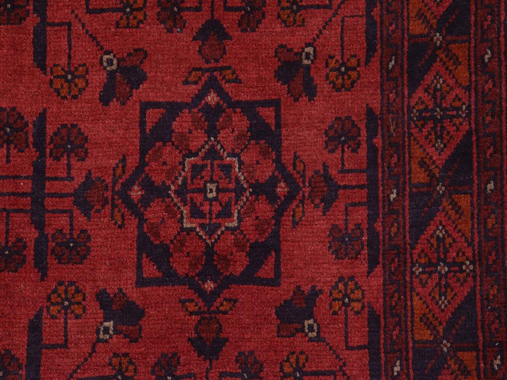 handmade Tribal Biljik Khal Muhammadi Red Blue Hand Knotted RECTANGLE 100% WOOL area rug 3x5