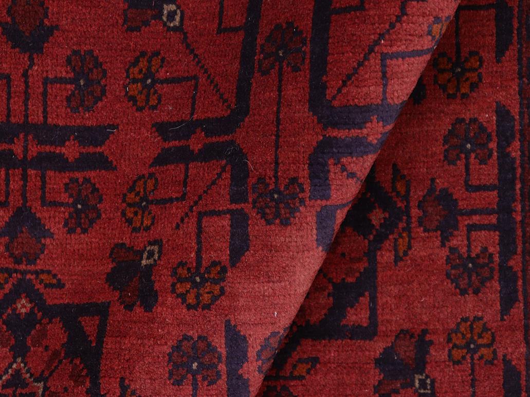handmade Tribal Biljik Khal Muhammadi Red Blue Hand Knotted RECTANGLE 100% WOOL area rug 3x5