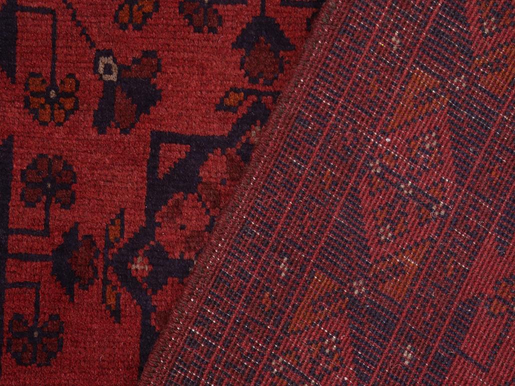 handmade Tribal Biljik Khal Muhammadi Red Blue Hand Knotted RECTANGLE 100% WOOL area rug 3x5