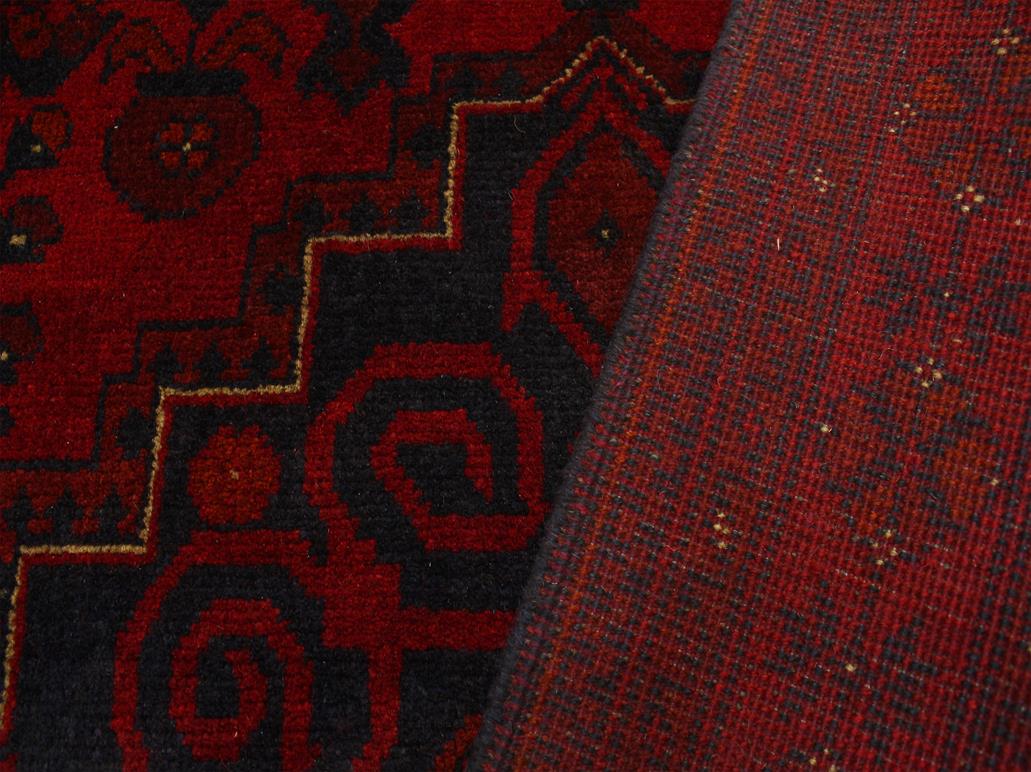 handmade Tribal Biljik Khal Muhammadi Red Blue Hand Knotted RECTANGLE 100% WOOL area rug 3x5