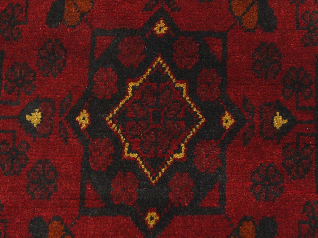 handmade Tribal Biljik Khal Muhammadi Red Blue Hand Knotted RECTANGLE 100% WOOL area rug 3x4
