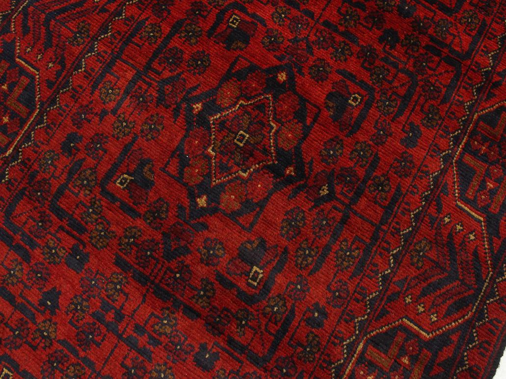 handmade Tribal Biljik Khal Muhammadi Red Blue Hand Knotted RUNNER 100% WOOL Runner 3x9