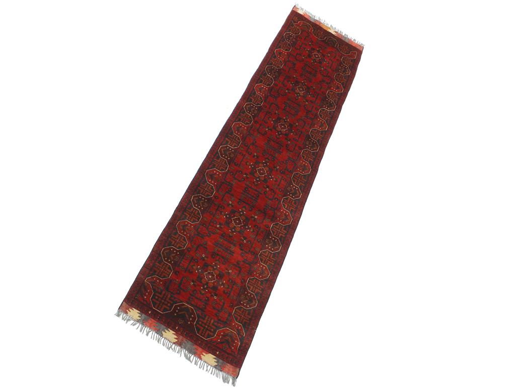 handmade Tribal Biljik Khal Muhammadi Red Blue Hand Knotted RUNNER 100% WOOL Runner 3x9