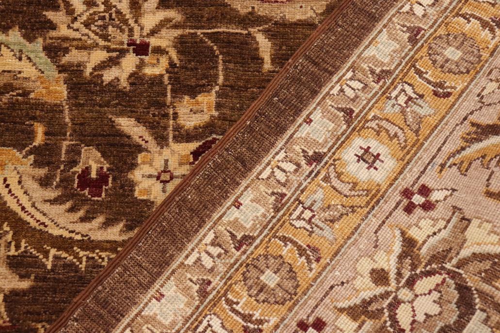handmade Traditional Kafkaz Chobi Ziegler Brown Beige Hand Knotted RECTANGLE 100% WOOL area rug 10 x 13