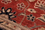 handmade Traditional Kafkaz Chobi Ziegler Rust Drk. Blue Hand Knotted RECTANGLE 100% WOOL area rug 10 x 14