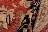 handmade Traditional Kafkaz Chobi Ziegler Rust Drk. Blue Hand Knotted RECTANGLE 100% WOOL area rug 10 x 14