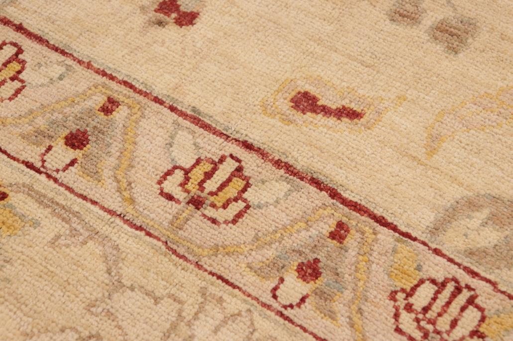 handmade Traditional Kafkaz Chobi Ziegler Beige Gold Hand Knotted RECTANGLE 100% WOOL area rug 10 x 15
