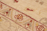 handmade Traditional Kafkaz Chobi Ziegler Beige Gold Hand Knotted RECTANGLE 100% WOOL area rug 10 x 15