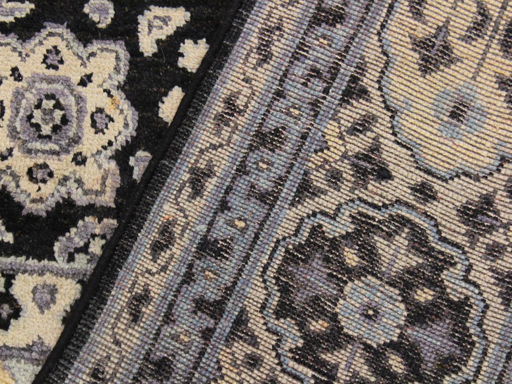 handmade Geometric Mamluk Black Beige Hand Knotted RECTANGLE 100% WOOL area rug 9x12