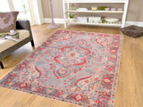 handmade Vintage Blue Purple Hand Knotted RECTANGLE 100% WOOL area rug 6x9