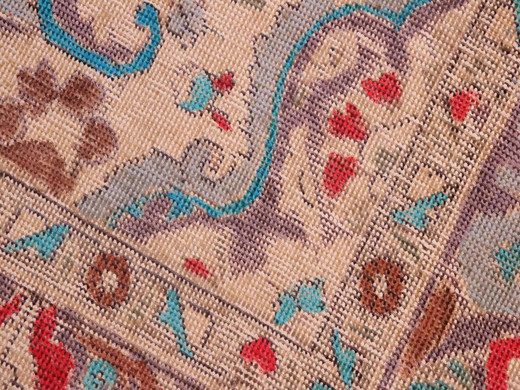 handmade Vintage Blue Purple Hand Knotted RECTANGLE 100% WOOL area rug 6x9