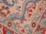 handmade Vintage Blue Purple Hand Knotted RECTANGLE 100% WOOL area rug 6x9