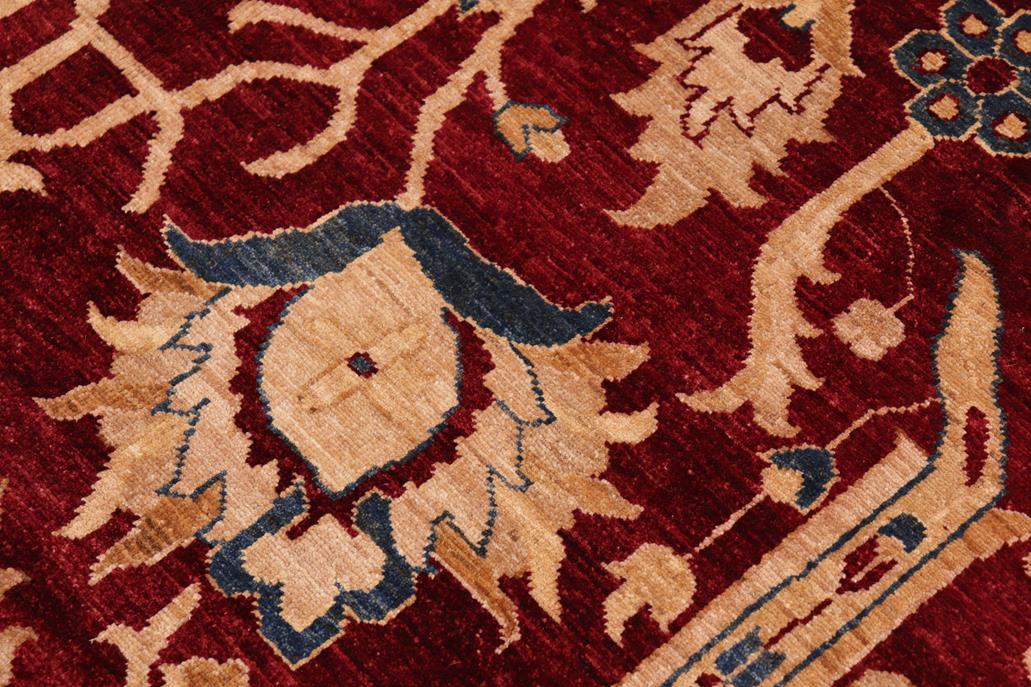 handmade Traditional Kafkaz Chobi Ziegler Red Blue Hand Knotted RECTANGLE 100% WOOL area rug 10 x 14