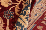 handmade Traditional Kafkaz Chobi Ziegler Red Blue Hand Knotted RECTANGLE 100% WOOL area rug 10 x 14