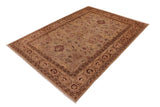 handmade Traditional Kafkaz Chobi Ziegler Gray Brown Hand Knotted RECTANGLE 100% WOOL area rug 10 x 14
