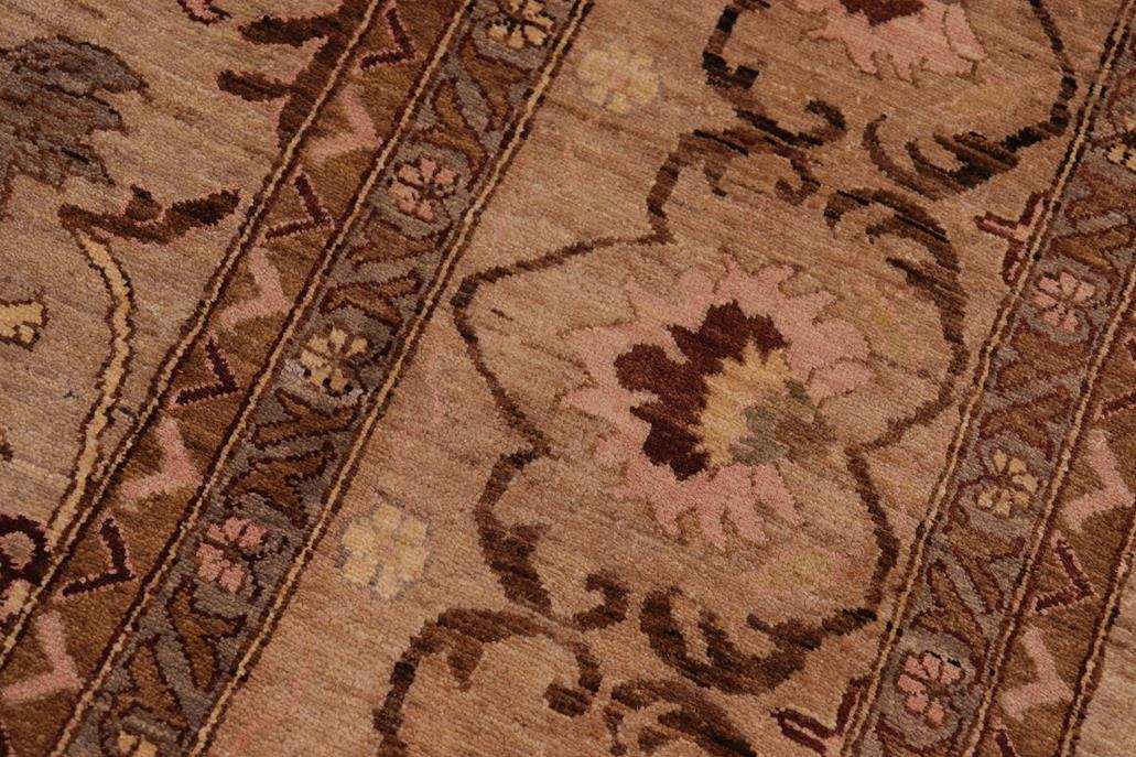 handmade Traditional Kafkaz Chobi Ziegler Gray Brown Hand Knotted RECTANGLE 100% WOOL area rug 10 x 14